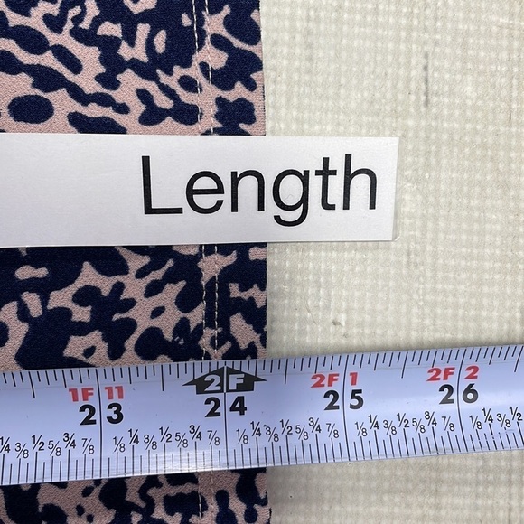 14th & Union Skirt Pink Blue Pencil Tie Split Front Size Medium - Picture 11 of 13